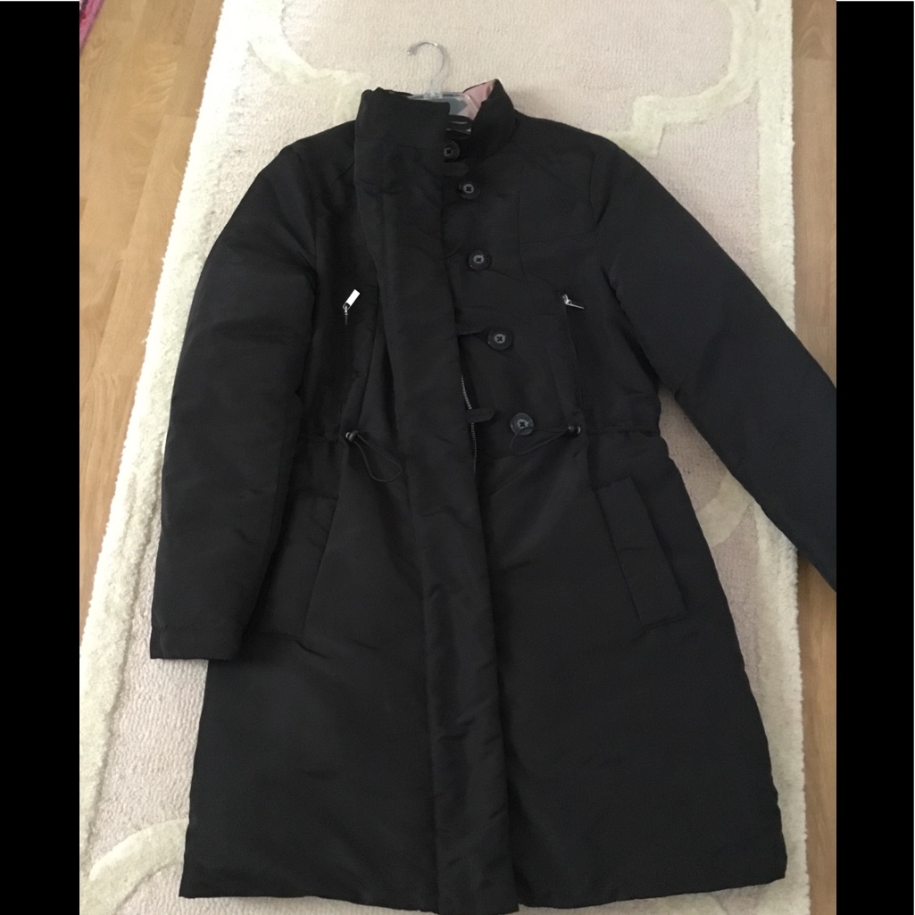 Desigual Down Coat Black Cozy Cute Sm-Med